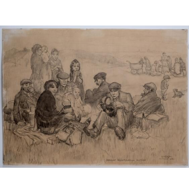 Rustende Belgische vluchtelingen