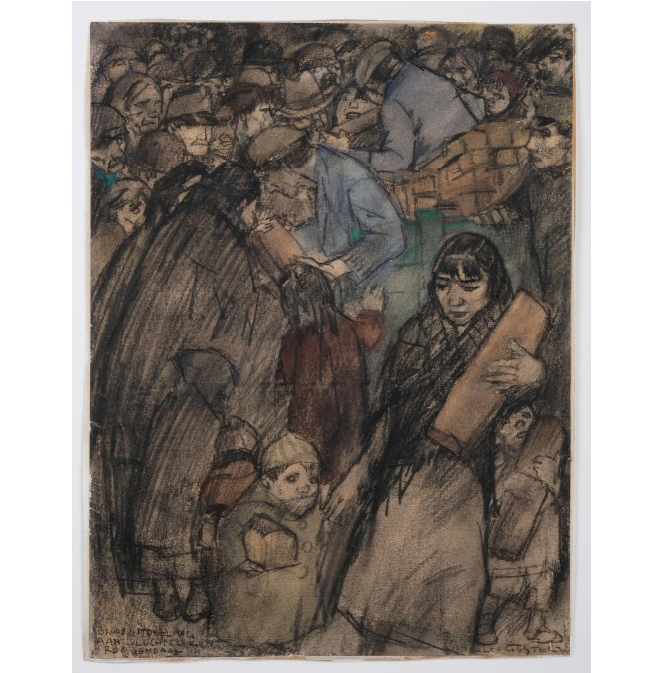 Brooduitdeling aan Belgische vluchtelingen