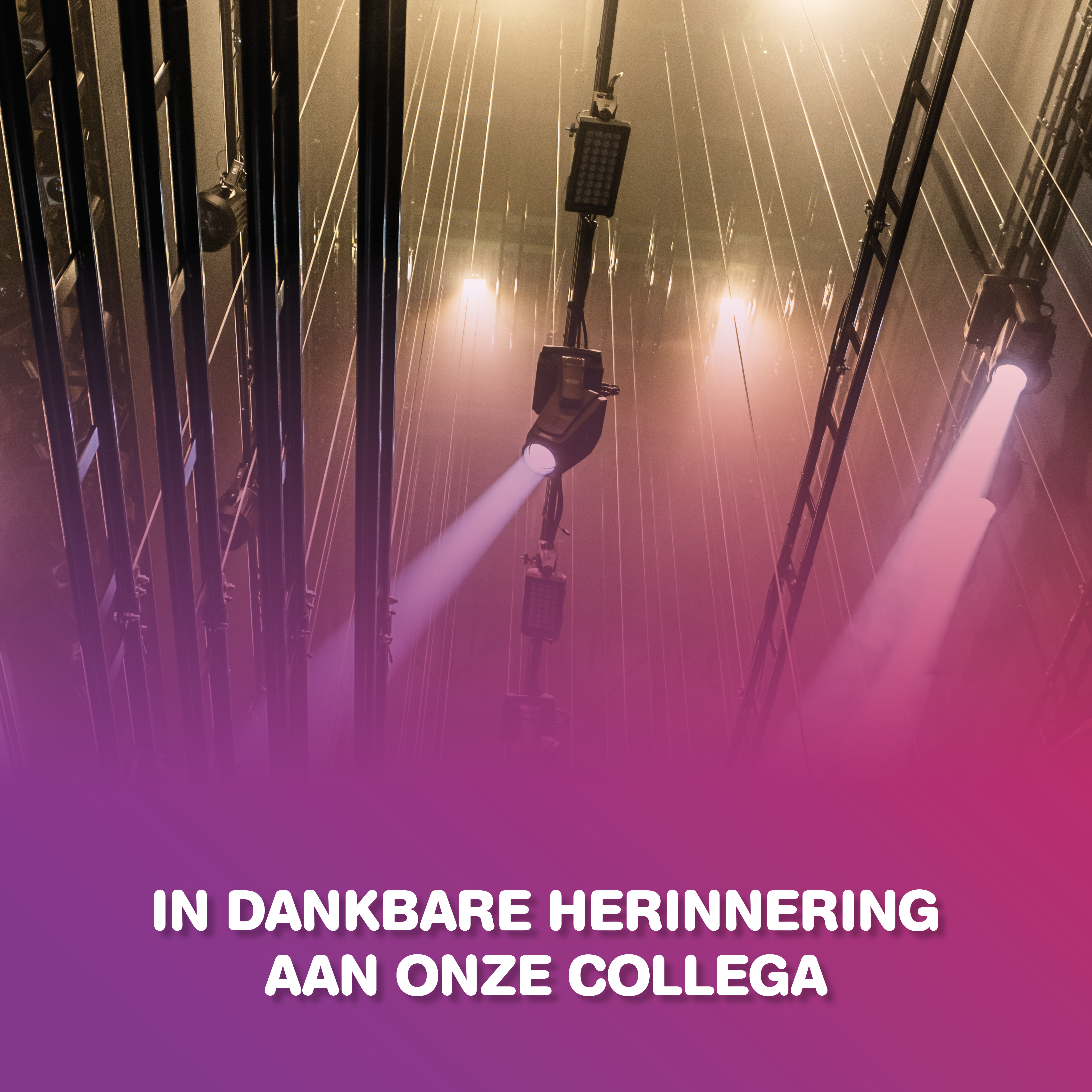 In dankbare herinnering aan onze collega
