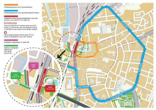 Wegwerkzaamheden rond het EKP-gebouw